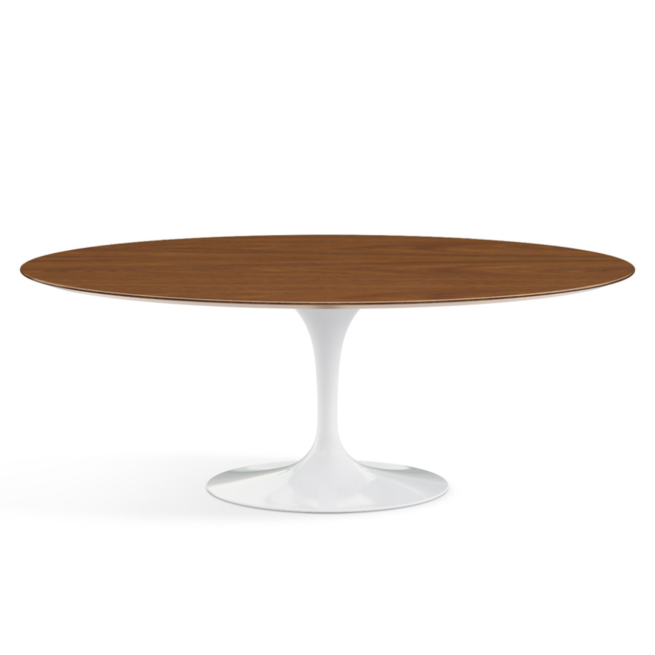 Knoll International Esstisch 'Saarinen' Walnuss natur , Weiss, L: 198 cm