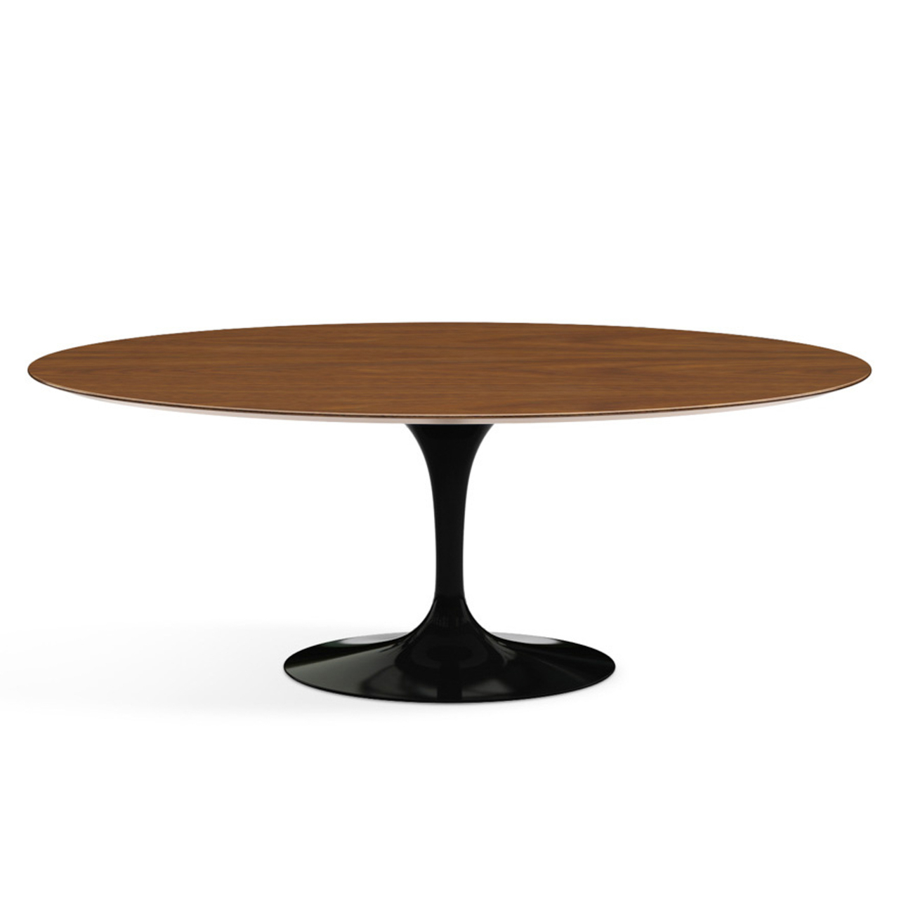 Knoll International Esstisch 'Saarinen' Walnuss natur , Schwarz, L: 198 cm
