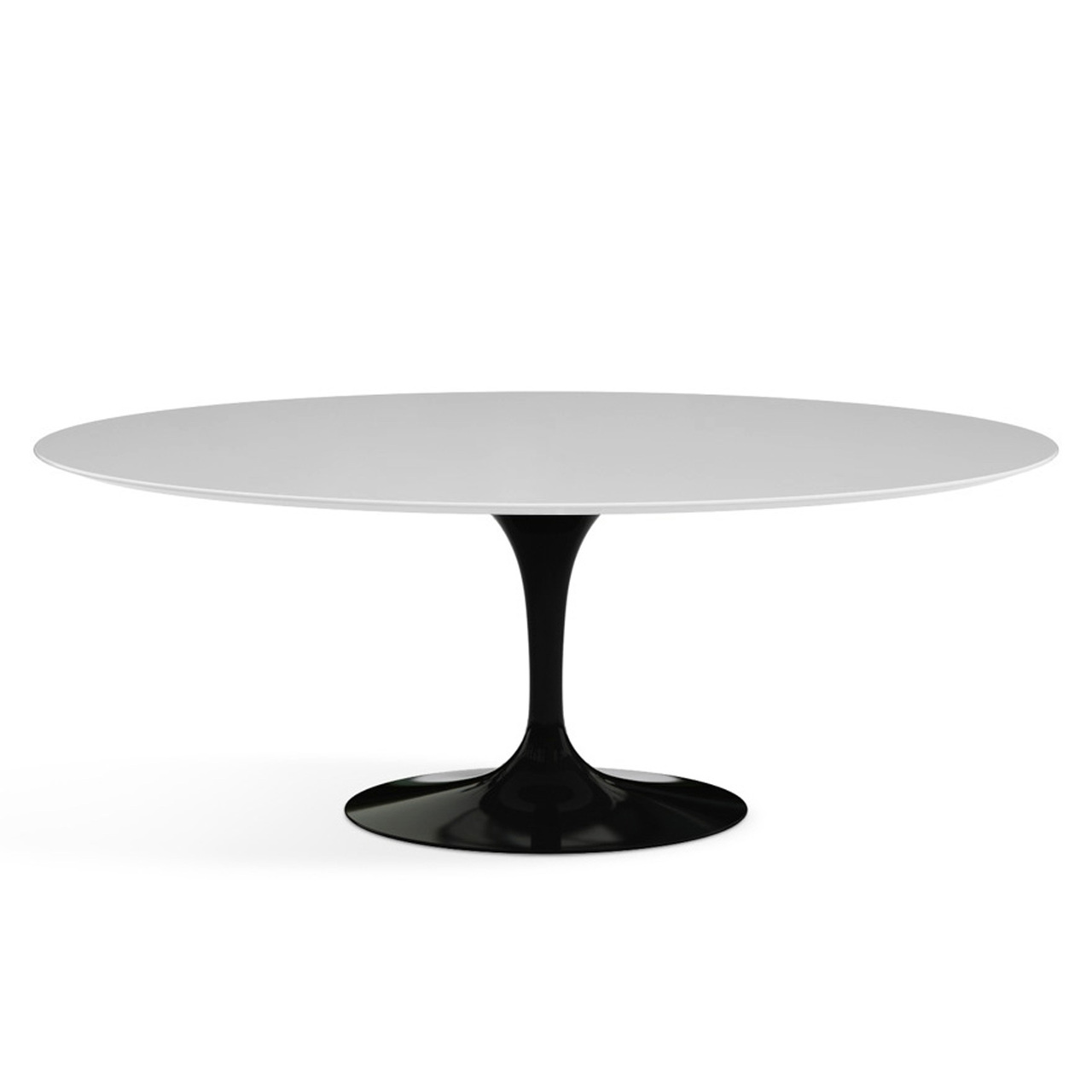 Knoll International Esstisch 'Saarinen' Weiss lackiert, Schwarz, L: 198 cm