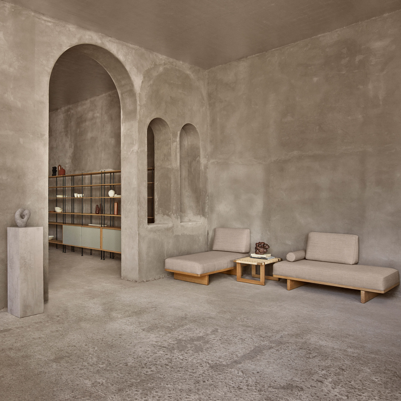 Carl Hansen & Søn Sitzbank 'BM0488S' Korbgeflecht, Eiche geölt