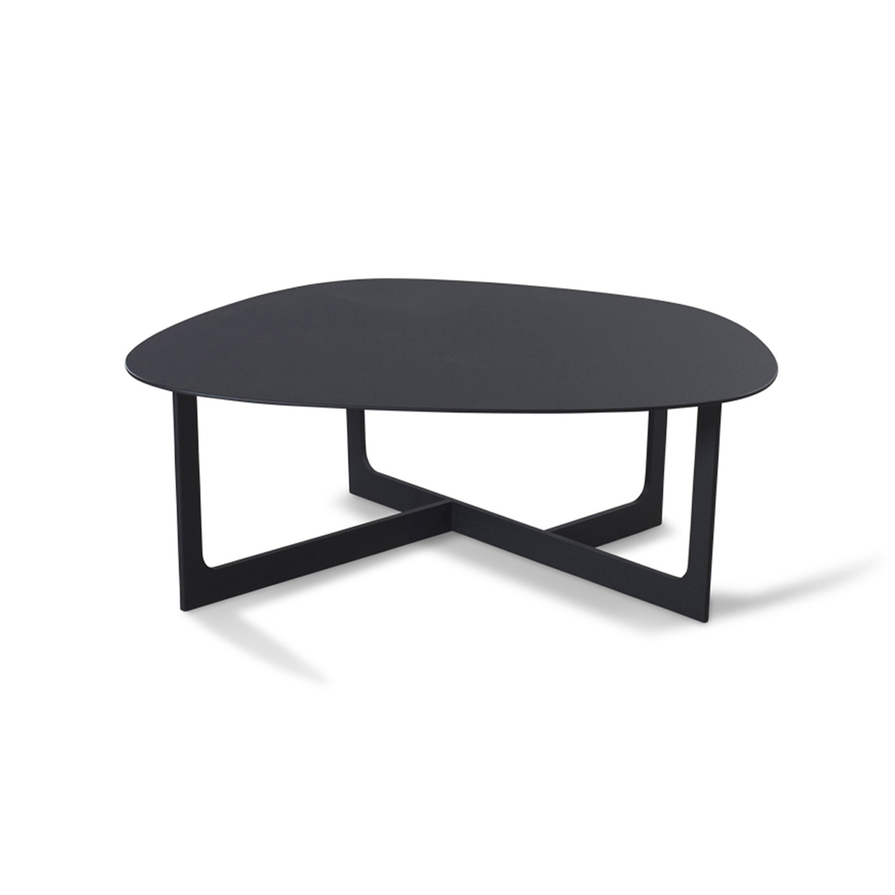 Erik Jorgensen Insula Table Aluminium schwarz, B: 95 cm / T: 98 cm