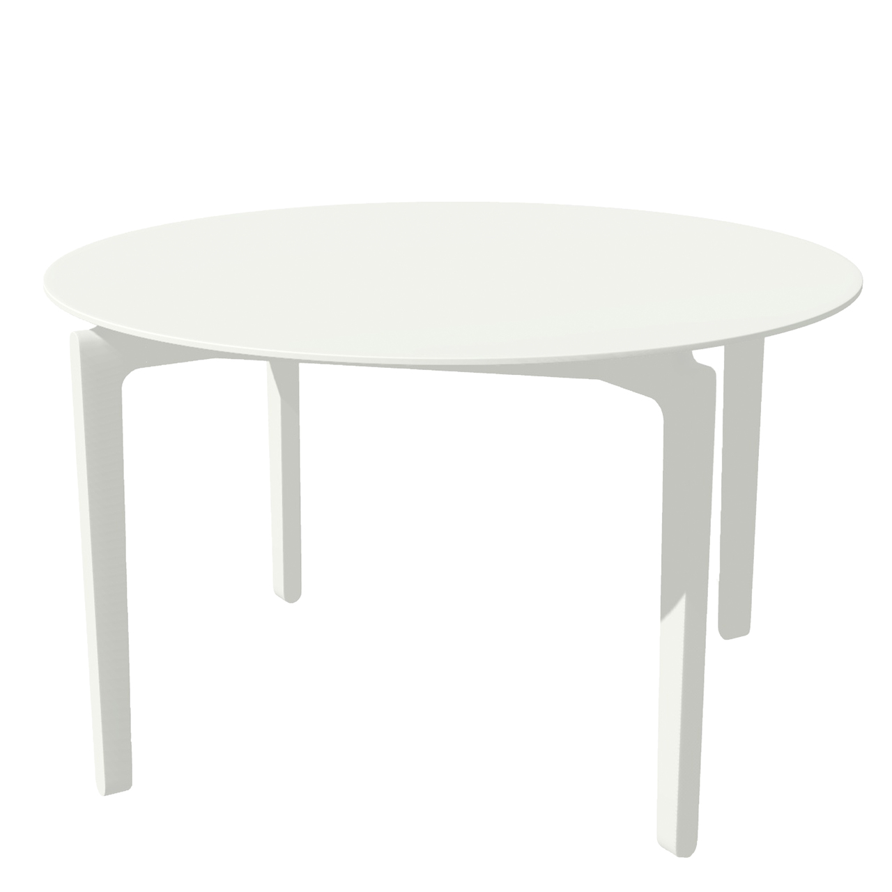 Ton Runder Tisch 'Leaf' Buche, Weiss pigmentiert (B20)