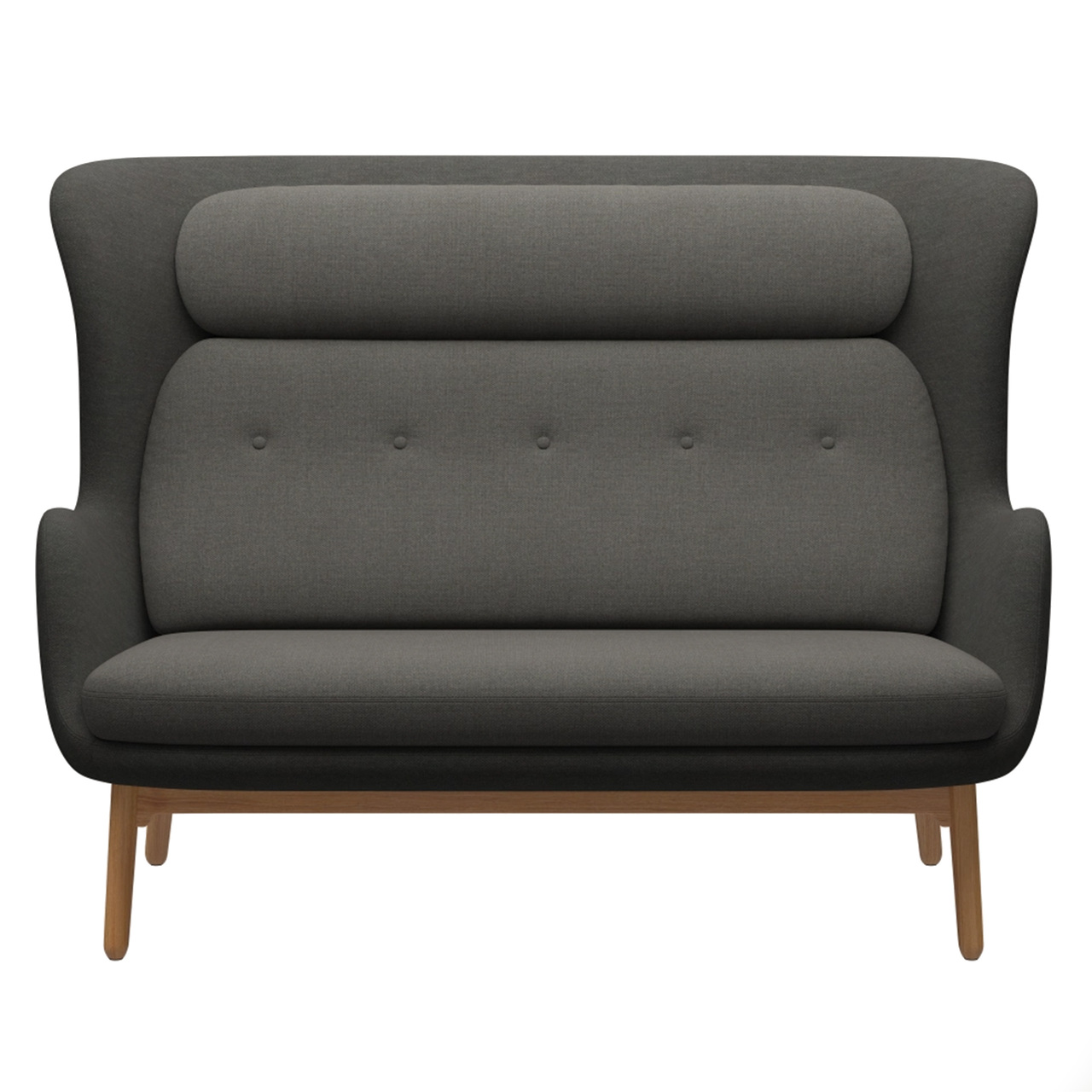 Fritz Hansen Sofa 'Ro' Dunkelgrau - Schale: FIO391 / Kissen: FIO371