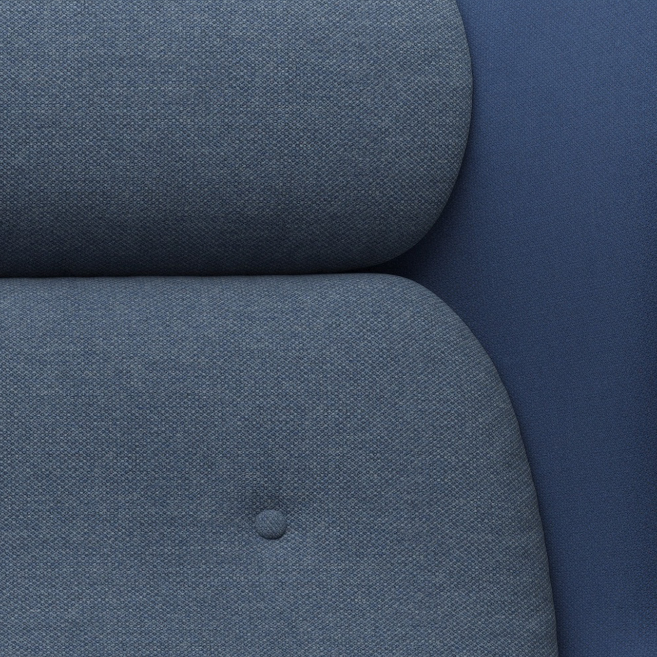 Fritz Hansen Sofa 'Ro' Blau - Schale: FIO791 / Kissen: FIO771