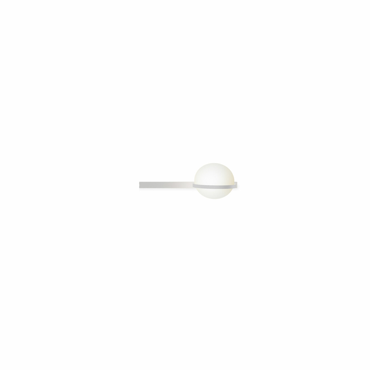 Vibia Waagerechte Wandleuchte 'Palma' Weiss, 1 Leuchtkugel