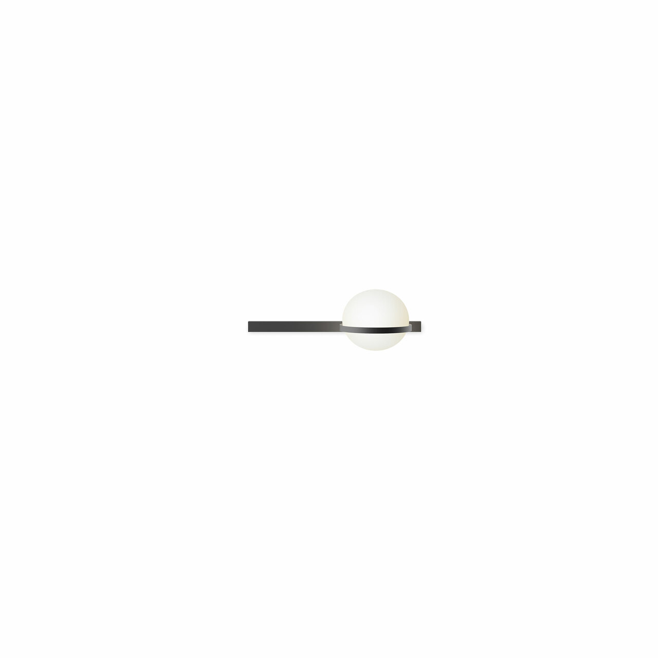 Vibia Waagerechte Wandleuchte 'Palma' Graphit, 1 Leuchtkugel