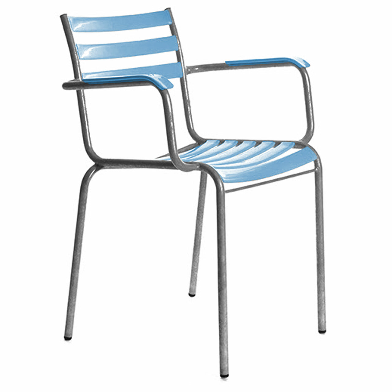 Manufakt Armlehnstuhl 'Bättig 7a' Hellblau - NCS S 2040-R90B