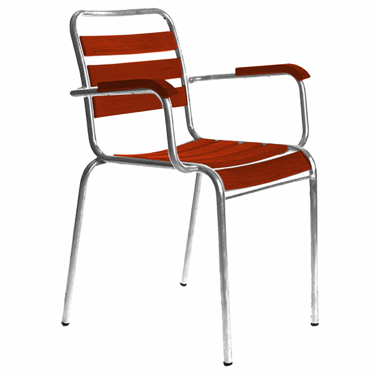 Manufakt Armlehnstuhl 'Bättig 12a' Rot - RAL 3000