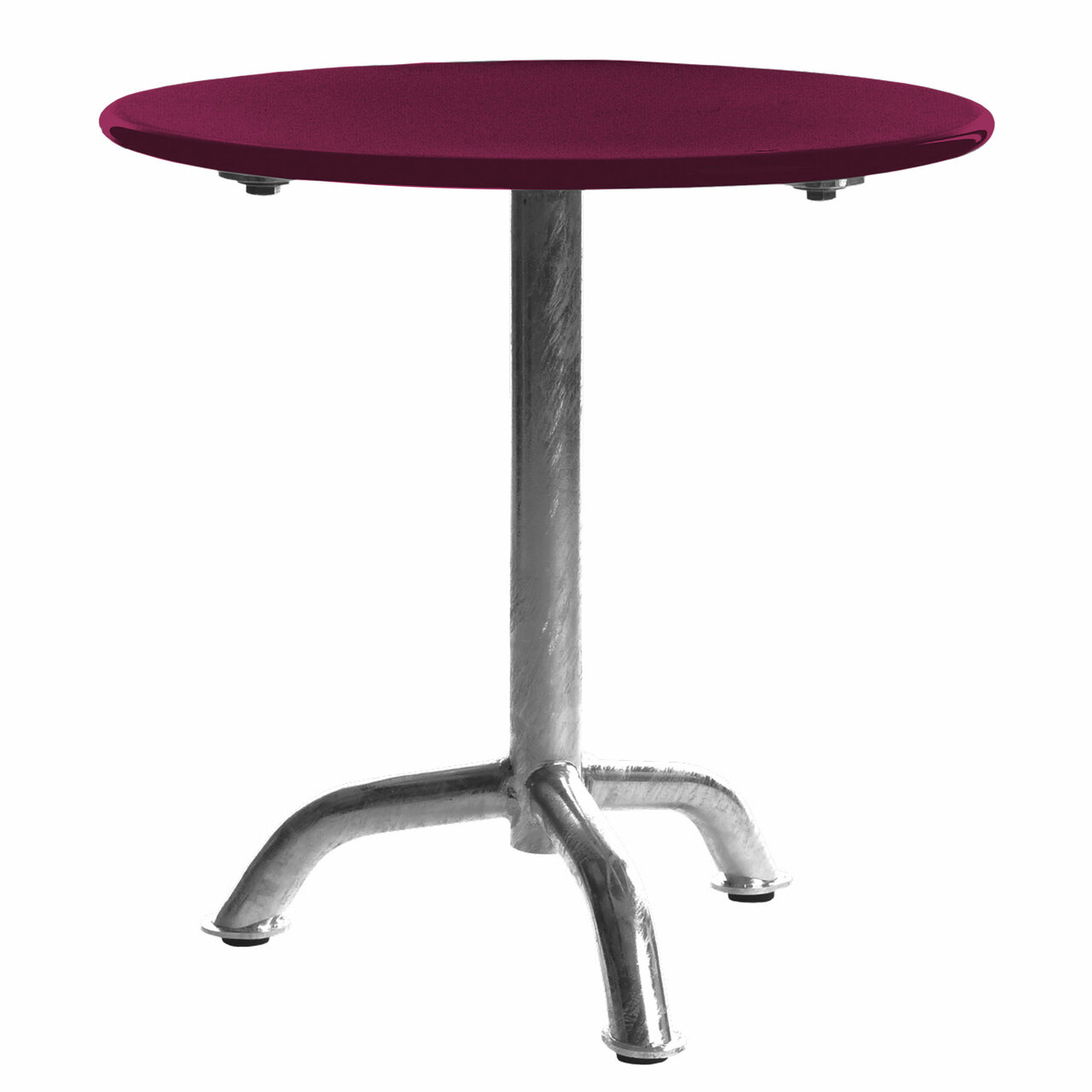 Manufakt Kleiner Clubtisch 'Bättig' Bordeauxviolett - RAL 4004, Ø: 50 cm	