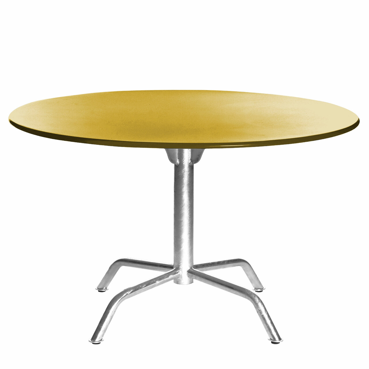 Manufakt Grosser Clubtisch 'Bättig' Zitronengelb - RAL 1012, Ø: 120 cm