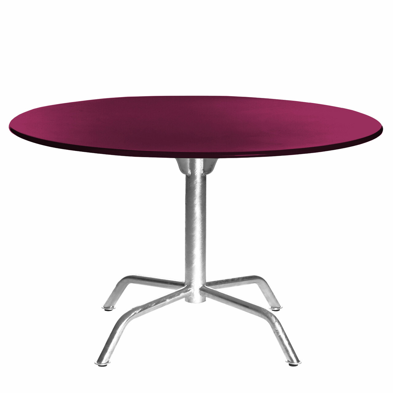 Manufakt Grosser Clubtisch 'Bättig' Bordeauxviolett - RAL 4004, Ø: 120 cm