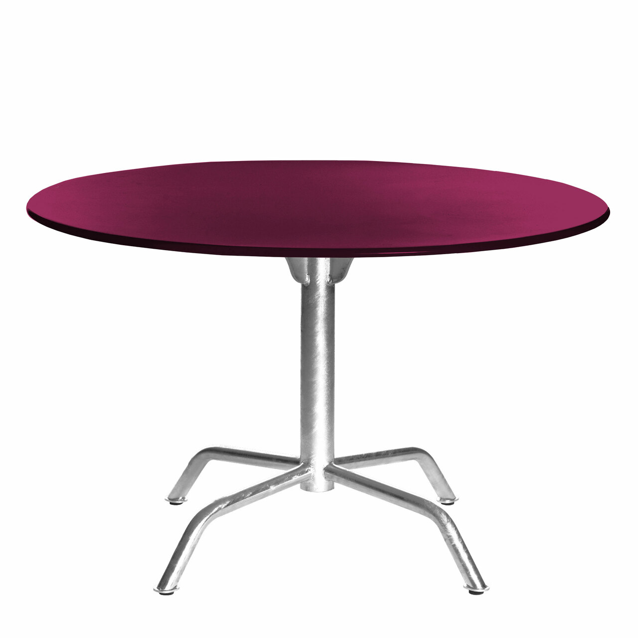 Manufakt Grosser Clubtisch 'Bättig' Bordeauxviolett - RAL 4004, Ø: 100 cm