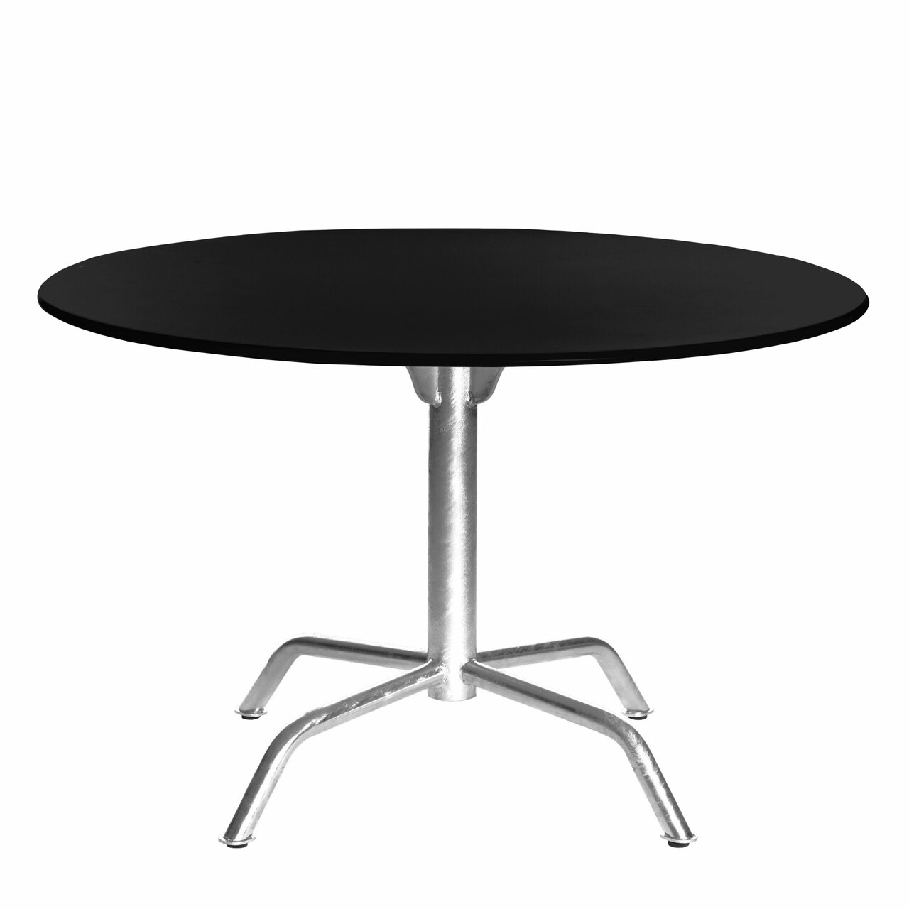Manufakt Grosser Clubtisch 'Bättig' Schwarz - RAL 9005, Ø: 100 cm