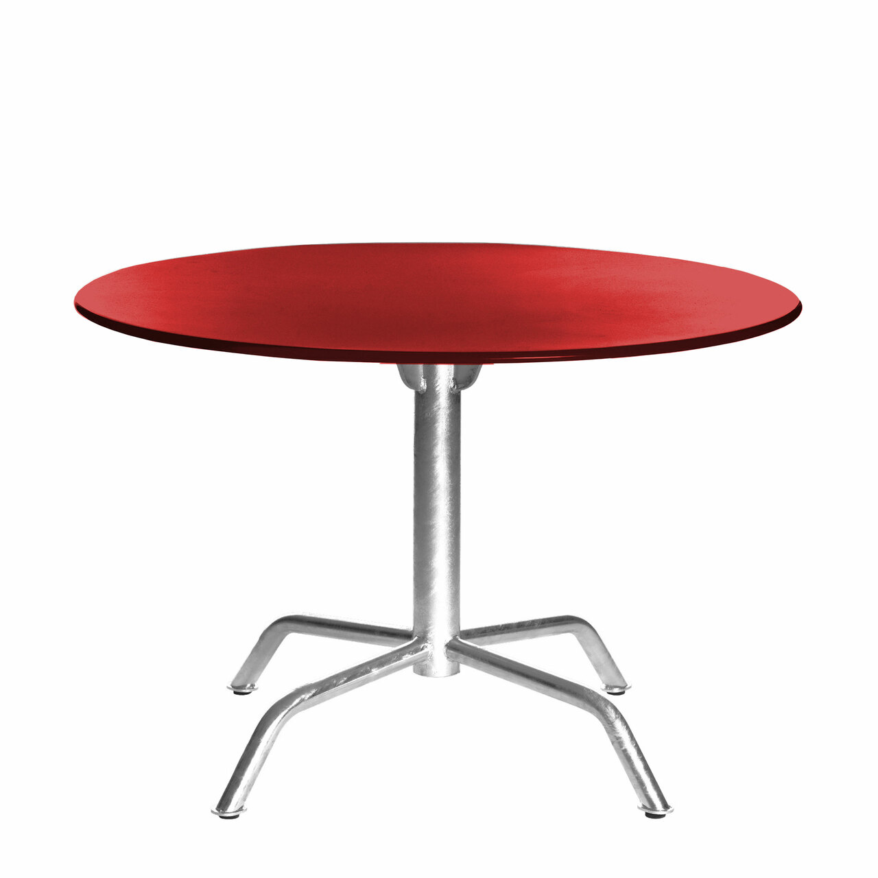 Manufakt Runder Tisch 'Bättig' Rot - RAL 3000, Ø: 70 cm