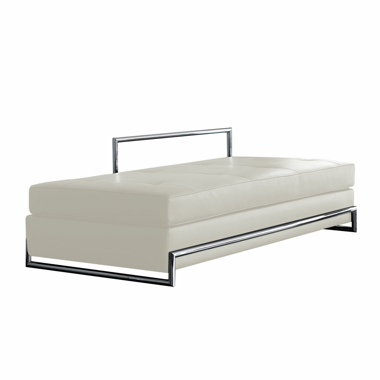 Classicon Daybed von 'Classicon' in Leder Chrom, Weiss - Classic