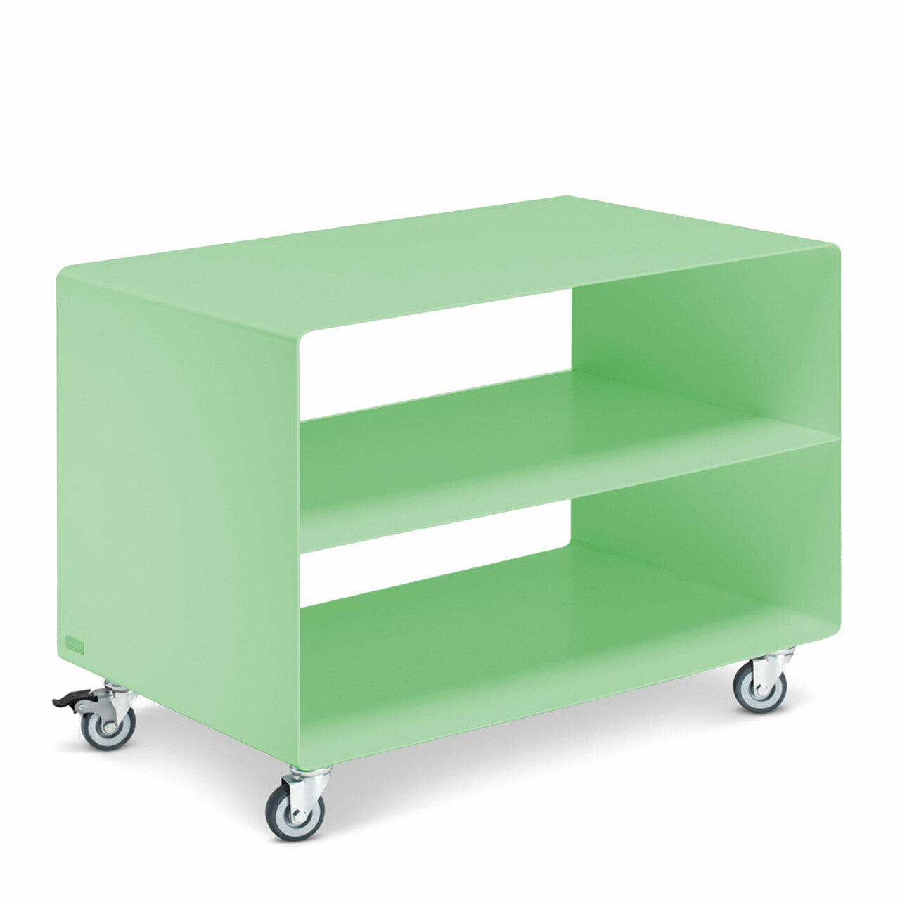 Müller Möbelfabrikation Rollwagen mit mittigem Boden Weissgrün - RAL 6019