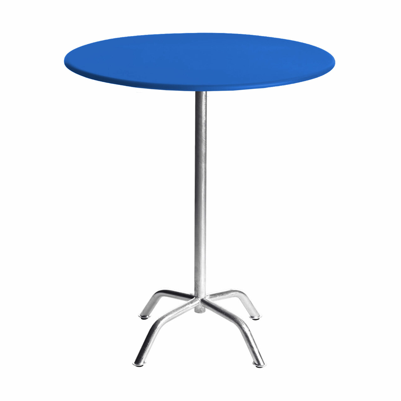 Manufakt Runder Stehtisch 'Bättig' Blau - RAL 5005, Ø: 70 cm, 4-Beinig