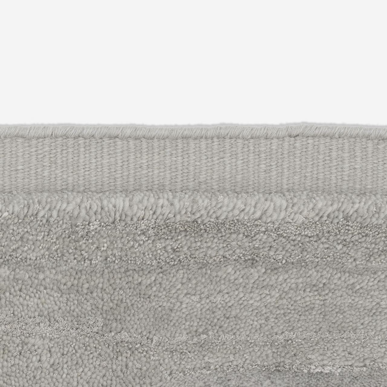 Kvadrat Teppich 'Cascade' 130 x 170 cm, Weißaluminium 0013