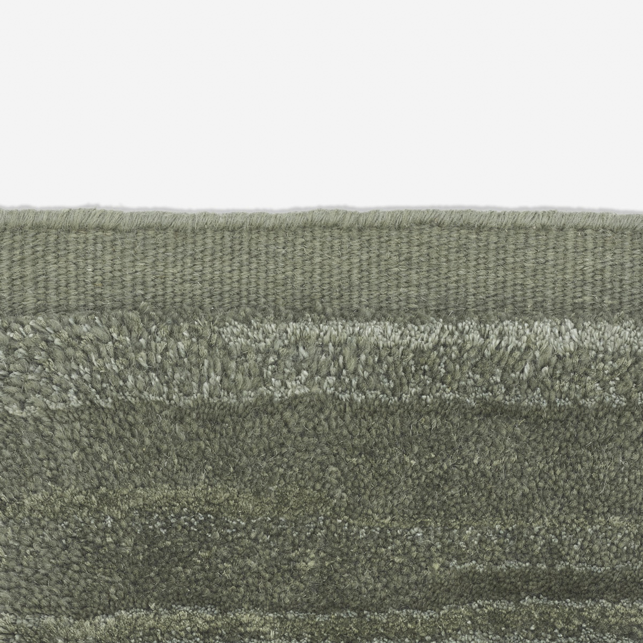 Kvadrat Teppich 'Cascade' 130 x 170 cm, Grüngrau 0014