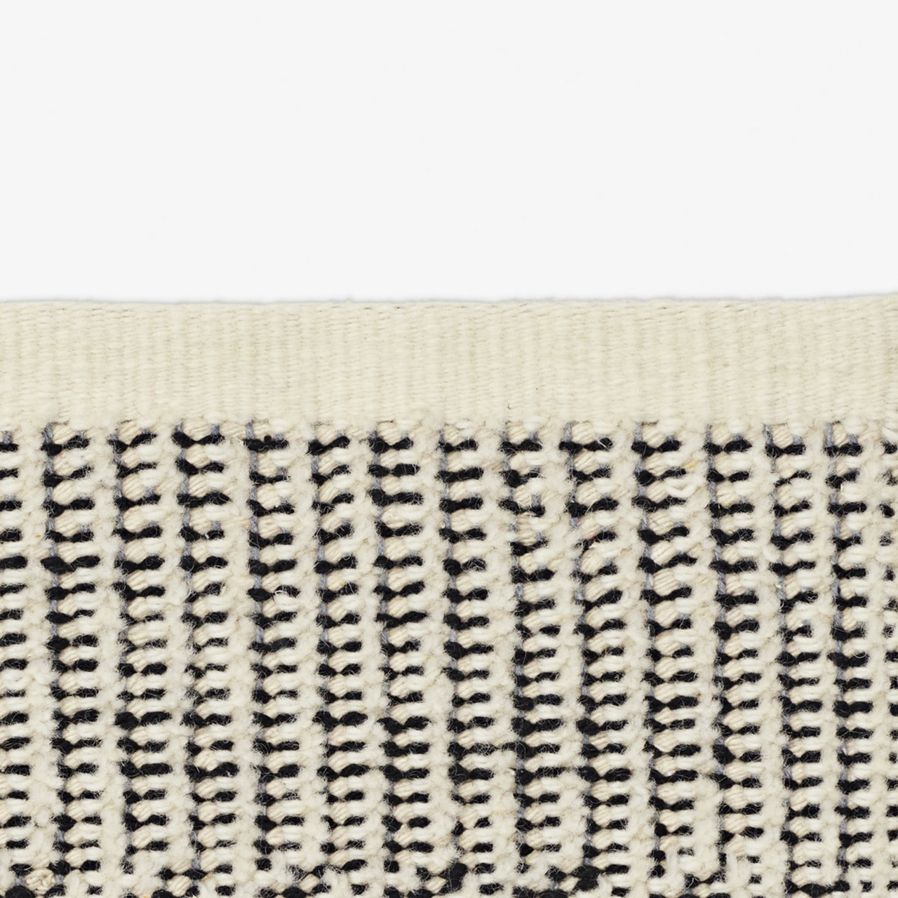 Kvadrat Teppich 'Kanon Pattern Plow' 130 x 170 cm, Hellelfenbein 0003