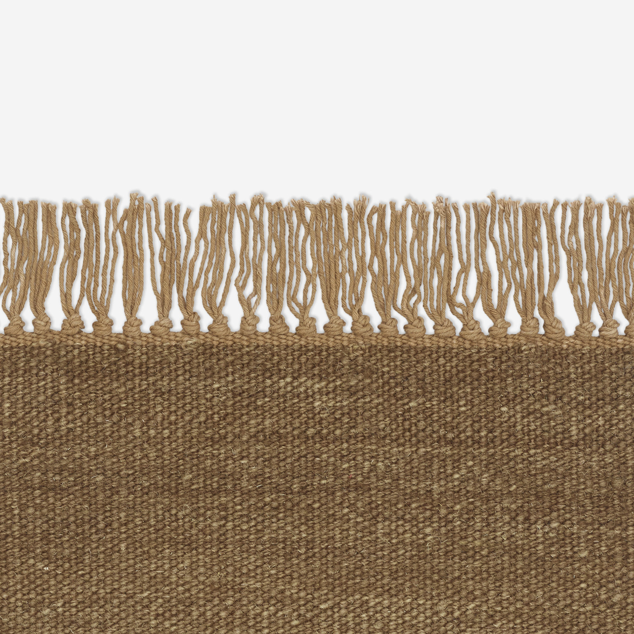 Kvadrat Teppich 'Vintage Coloured Fringes' 130 x 170 cm, Perlgold 1616
