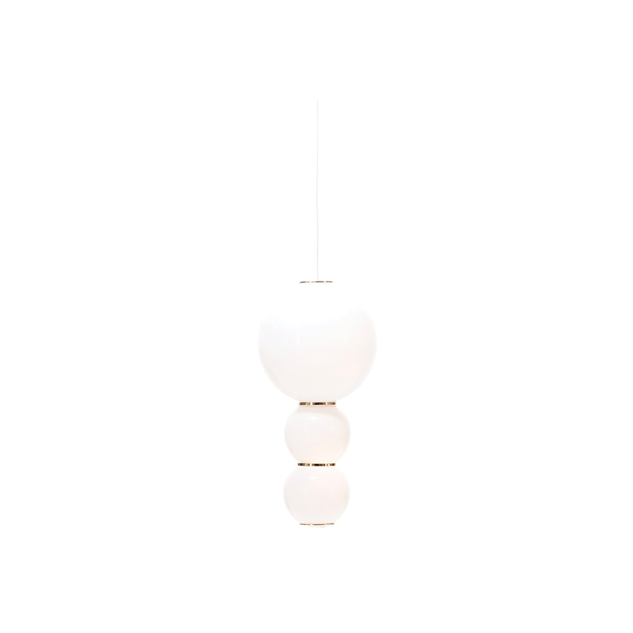 Formagenda Pendelleuchte 'Pearls' Gold / Weiss, Version C