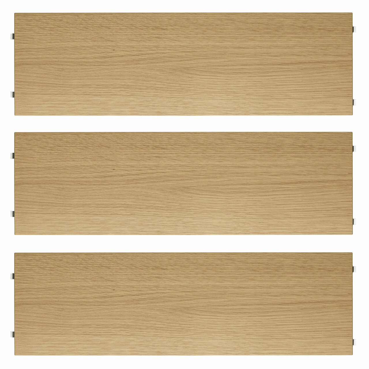 String Furniture Shelves / Pack 3 Eiche, B: 78 cm, T: 30 cm