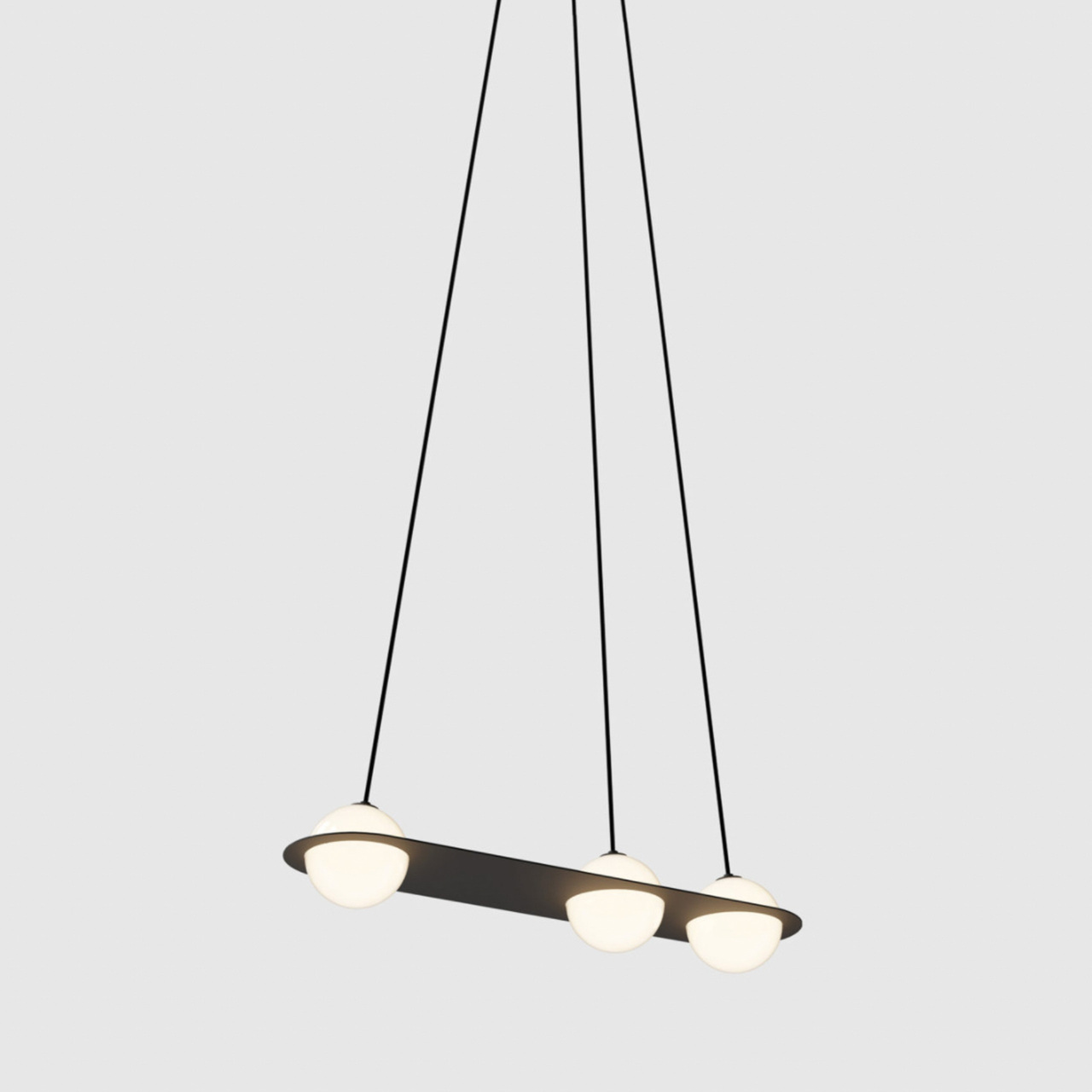 Lambert & Fils Pendelleuchte 'Laurent 07' Schwarz / Kabel Schwarz, Zentriert