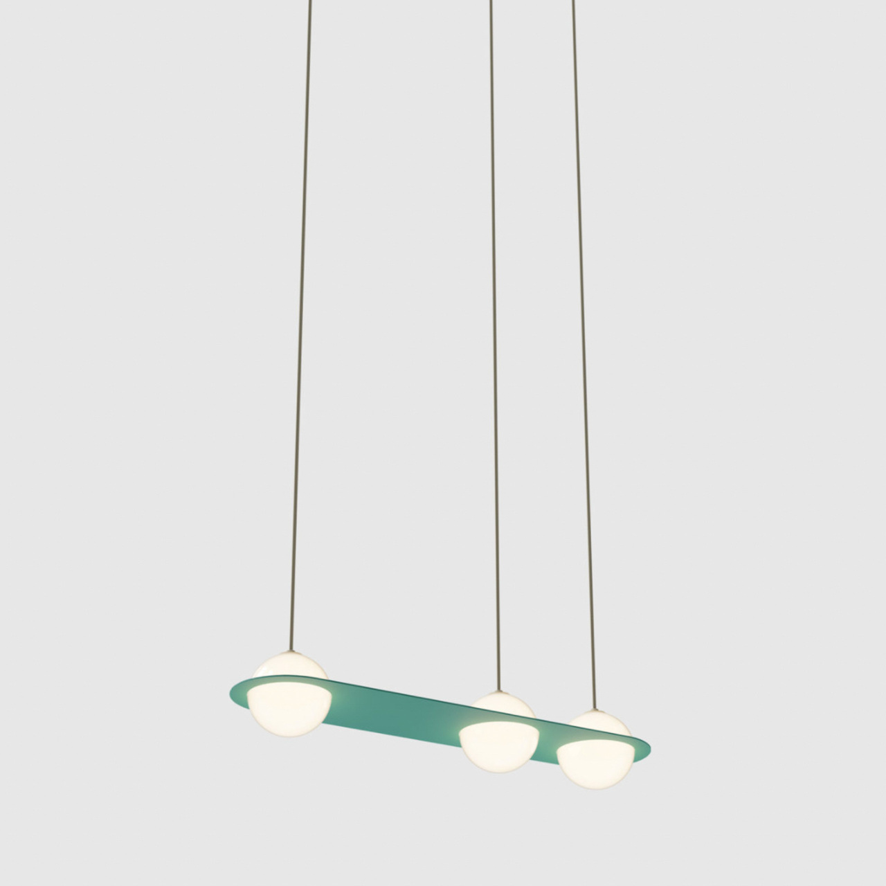 Lambert & Fils Pendelleuchte 'Laurent 07' Türkis / Kabel Beige, Parallel