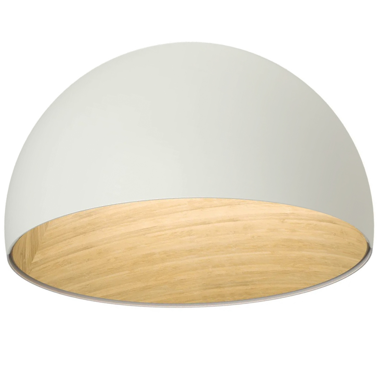 Vibia Grosse eierförmige Deckenleuchte 'Duo' Creme, Gerade