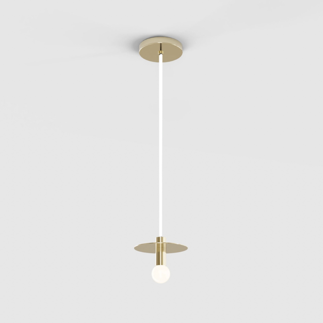 Lambert & Fils Pendelleuchte 'Dot Suspension' Messing, Weiss