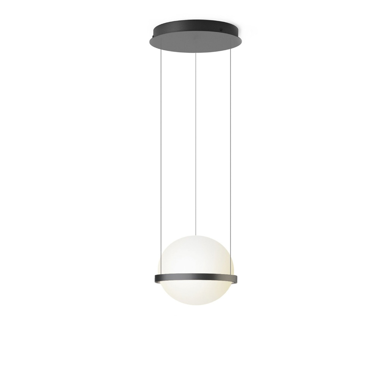 Vibia Schmale Pendelleuchte 'Palma' Graphit, 1 Leuchtkugel