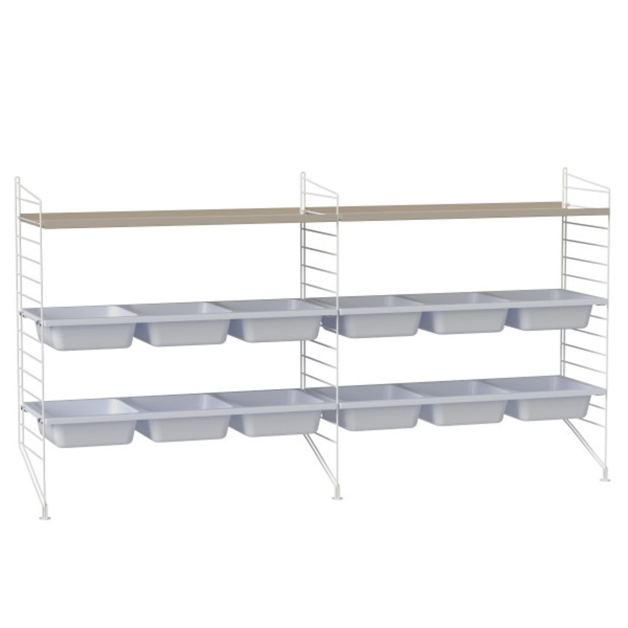 Regal 'String' mit Boxen String Furniture