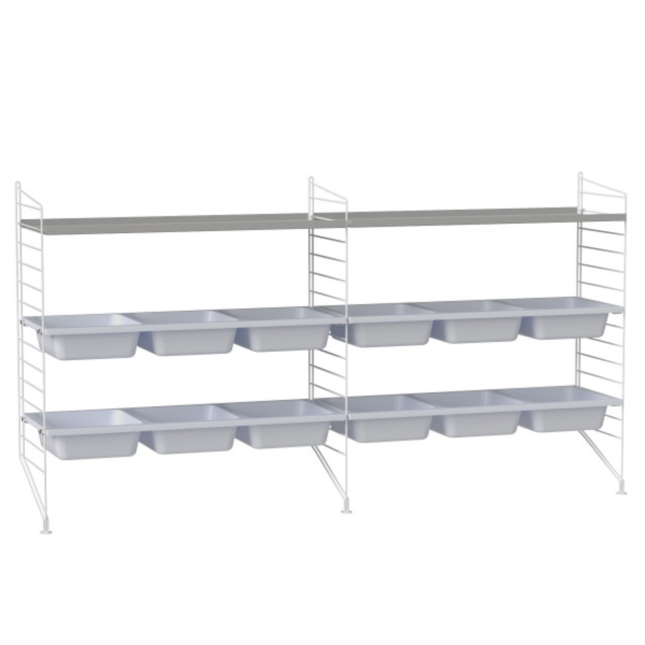 Regal 'String' mit Boxen String Furniture