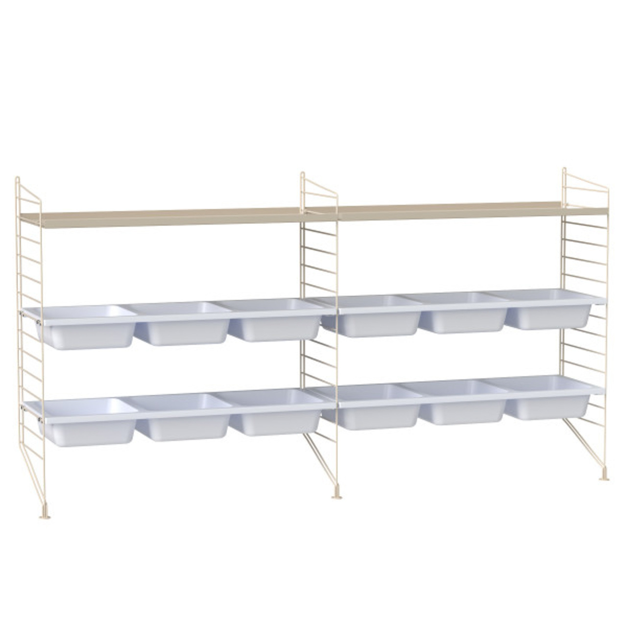 Regal 'String' mit Boxen String Furniture