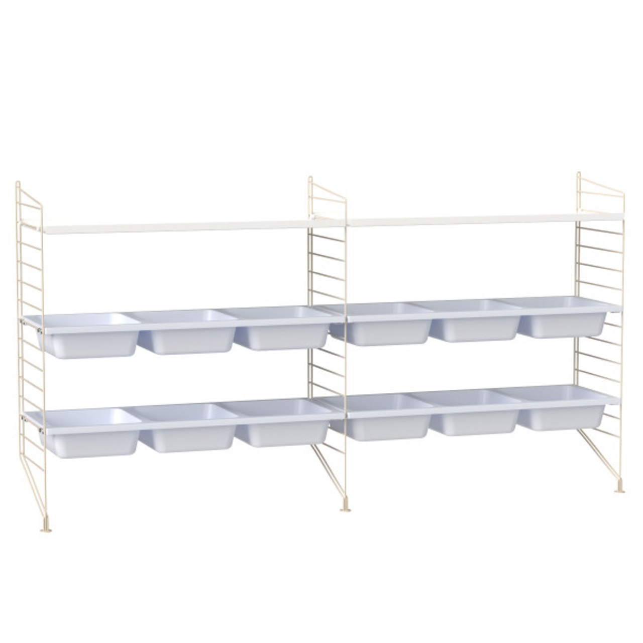 Regal 'String' mit Boxen String Furniture