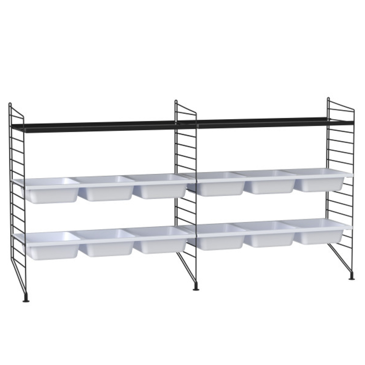 Regal 'String' mit Boxen String Furniture