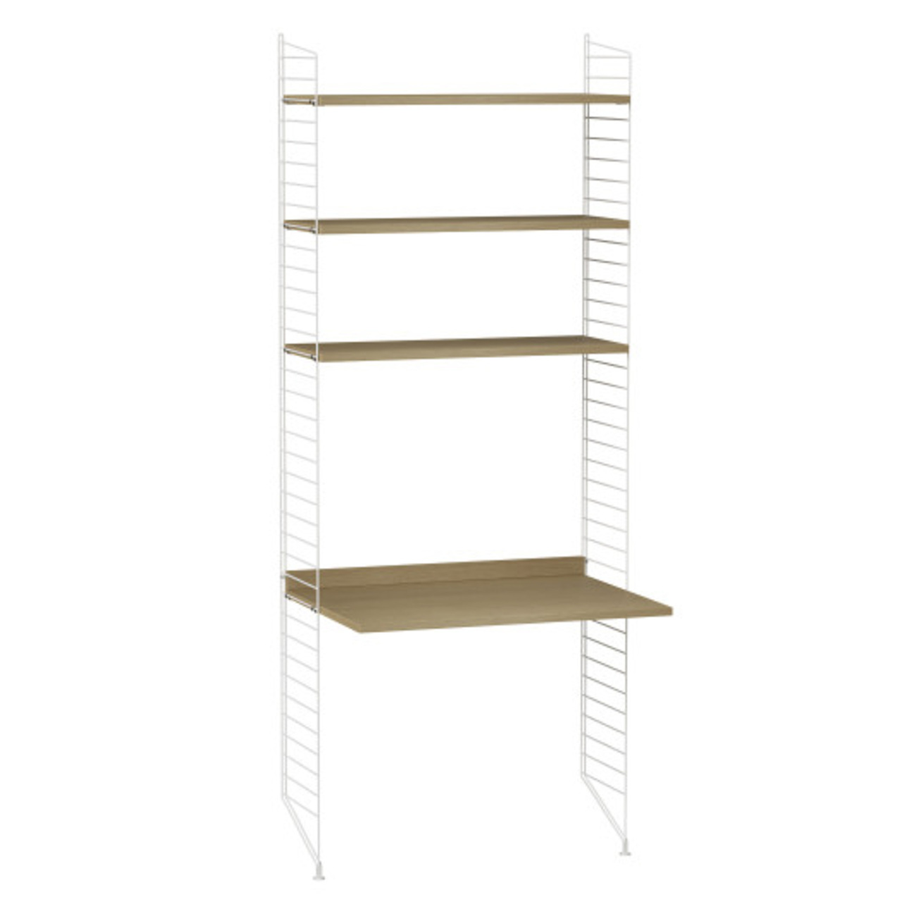 2.00 m hohes Regal 'String' mit Arbeitstisch String Furniture