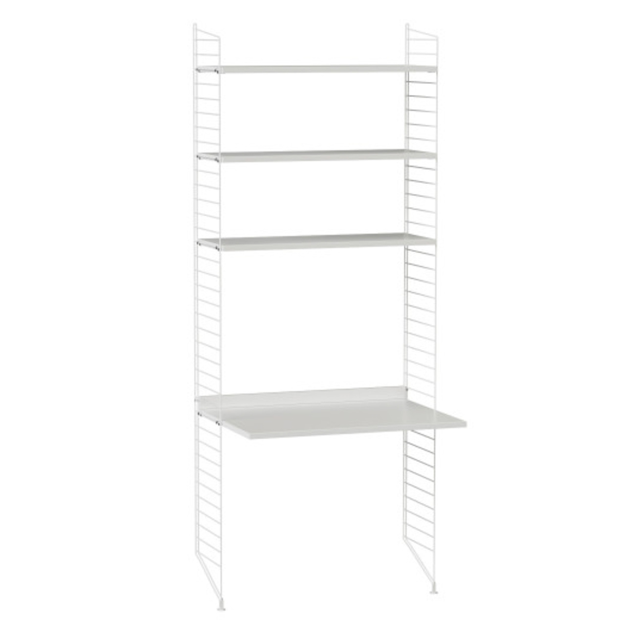 2.00 m hohes Regal 'String' mit Arbeitstisch String Furniture