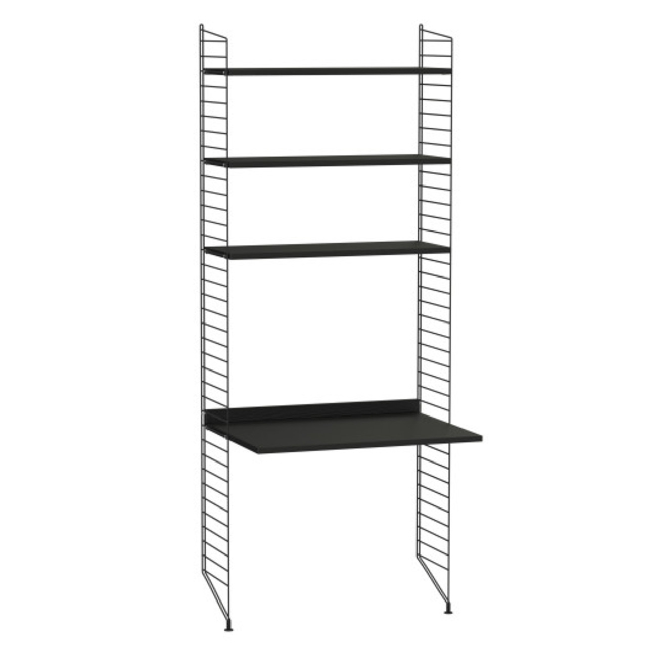 2.00 m hohes Regal 'String' mit Arbeitstisch String Furniture
