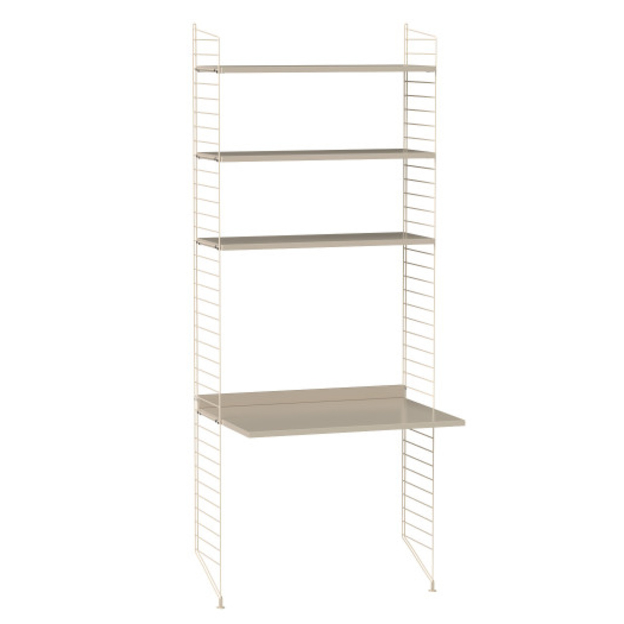 2.00 m hohes Regal 'String' mit Arbeitstisch String Furniture