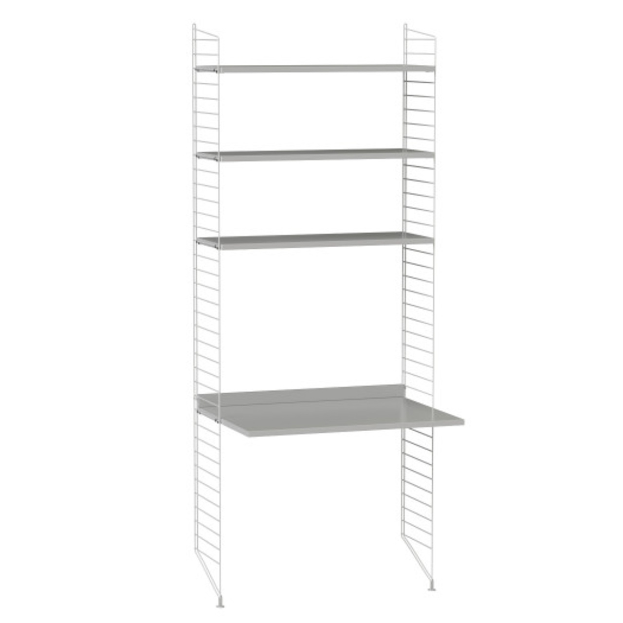 2.00 m hohes Regal 'String' mit Arbeitstisch String Furniture