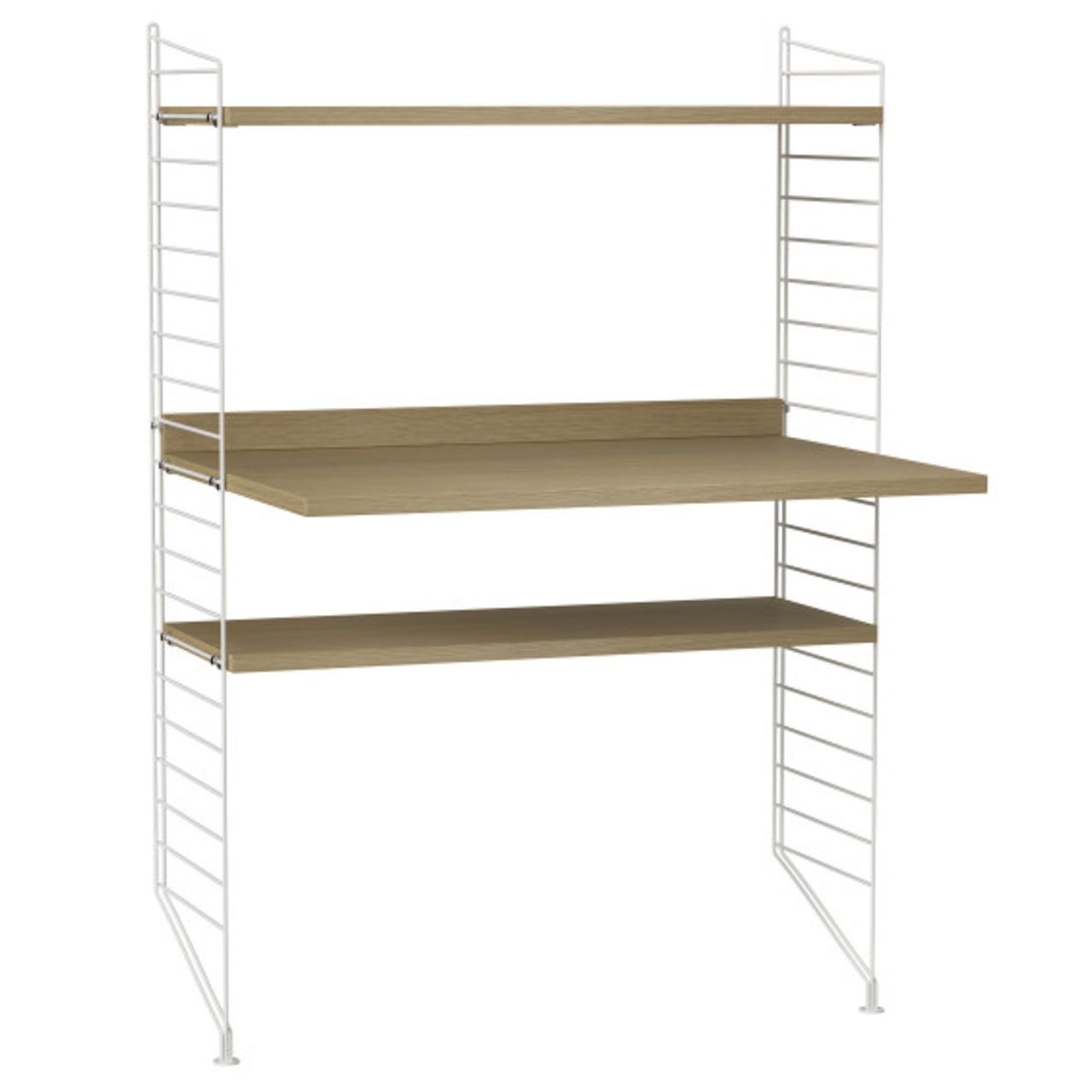 1.15 m hohes Regal 'String' mit Arbeitstisch String Furniture