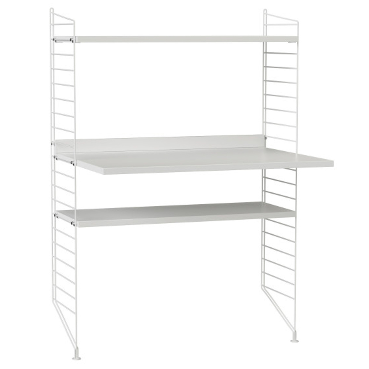 1.15 m hohes Regal 'String' mit Arbeitstisch String Furniture