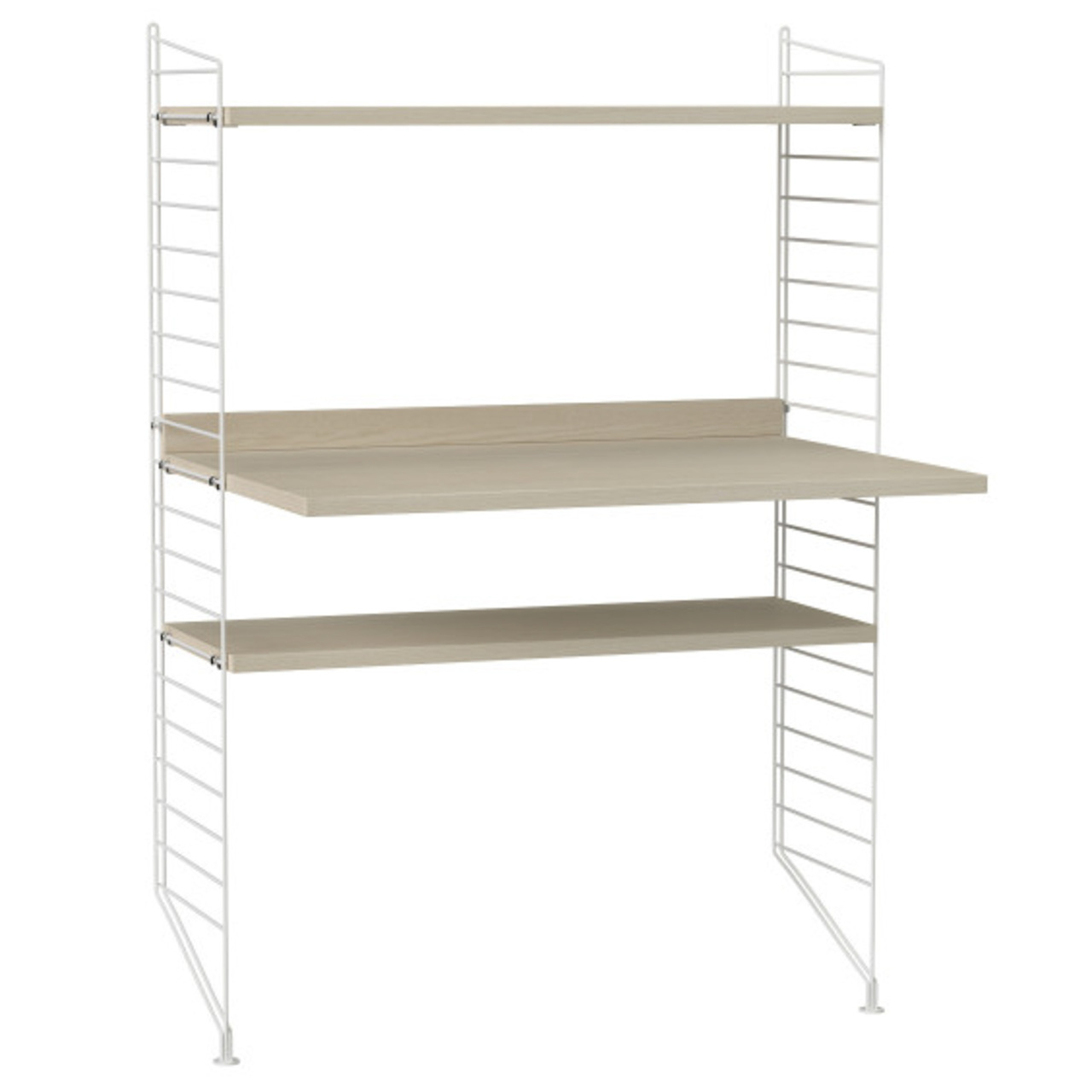 1.15 m hohes Regal 'String' mit Arbeitstisch String Furniture