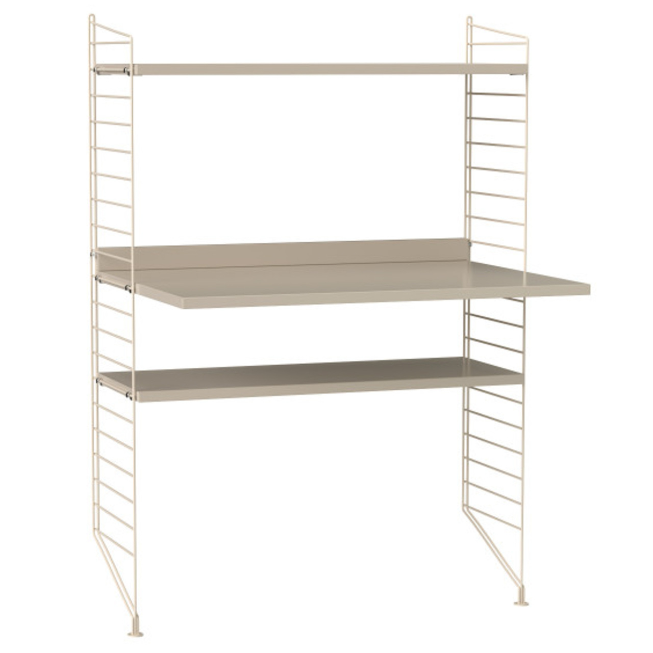 1.15 m hohes Regal 'String' mit Arbeitstisch String Furniture