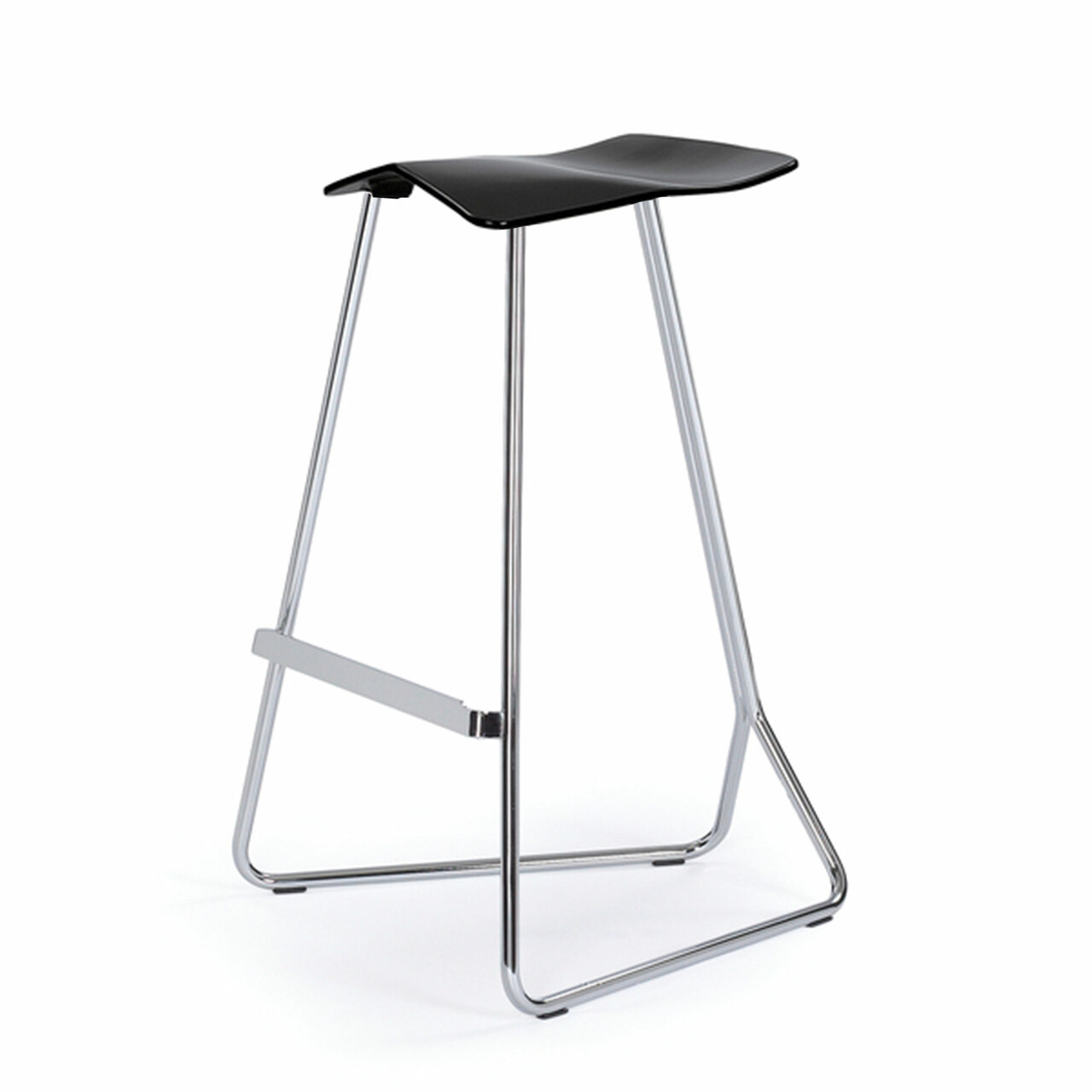 Classicon Barhocker 'Triton' Chrom, Tiefschwarz