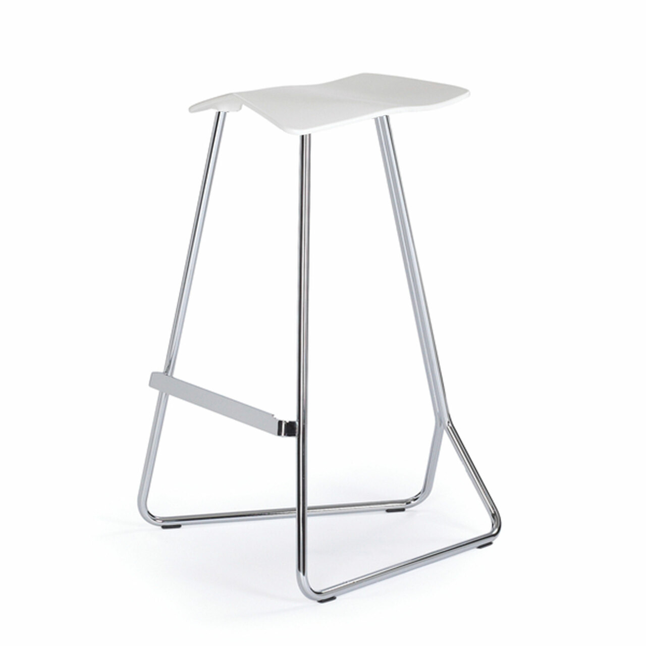 Classicon Barhocker 'Triton' Chrom, Cremeweiss