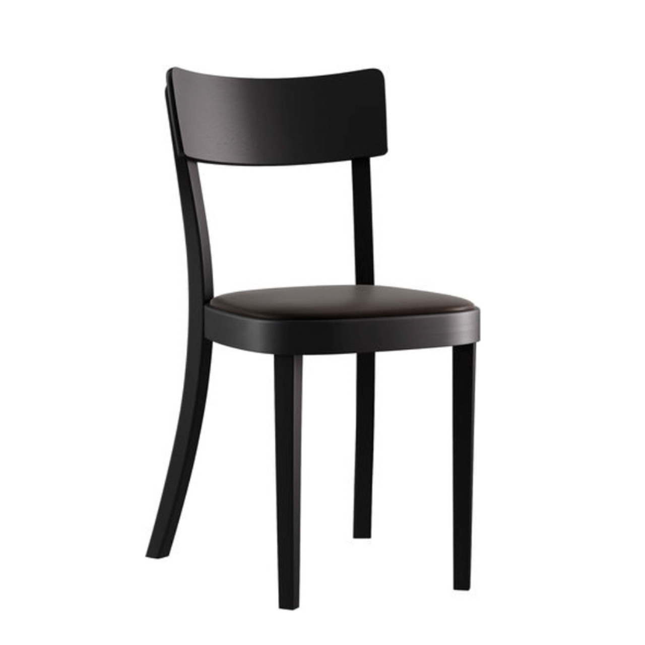 Horgenglarus Classic Stuhl Filzgleiter, Buche Schwarz - HG 203, Mit Sitzpolster