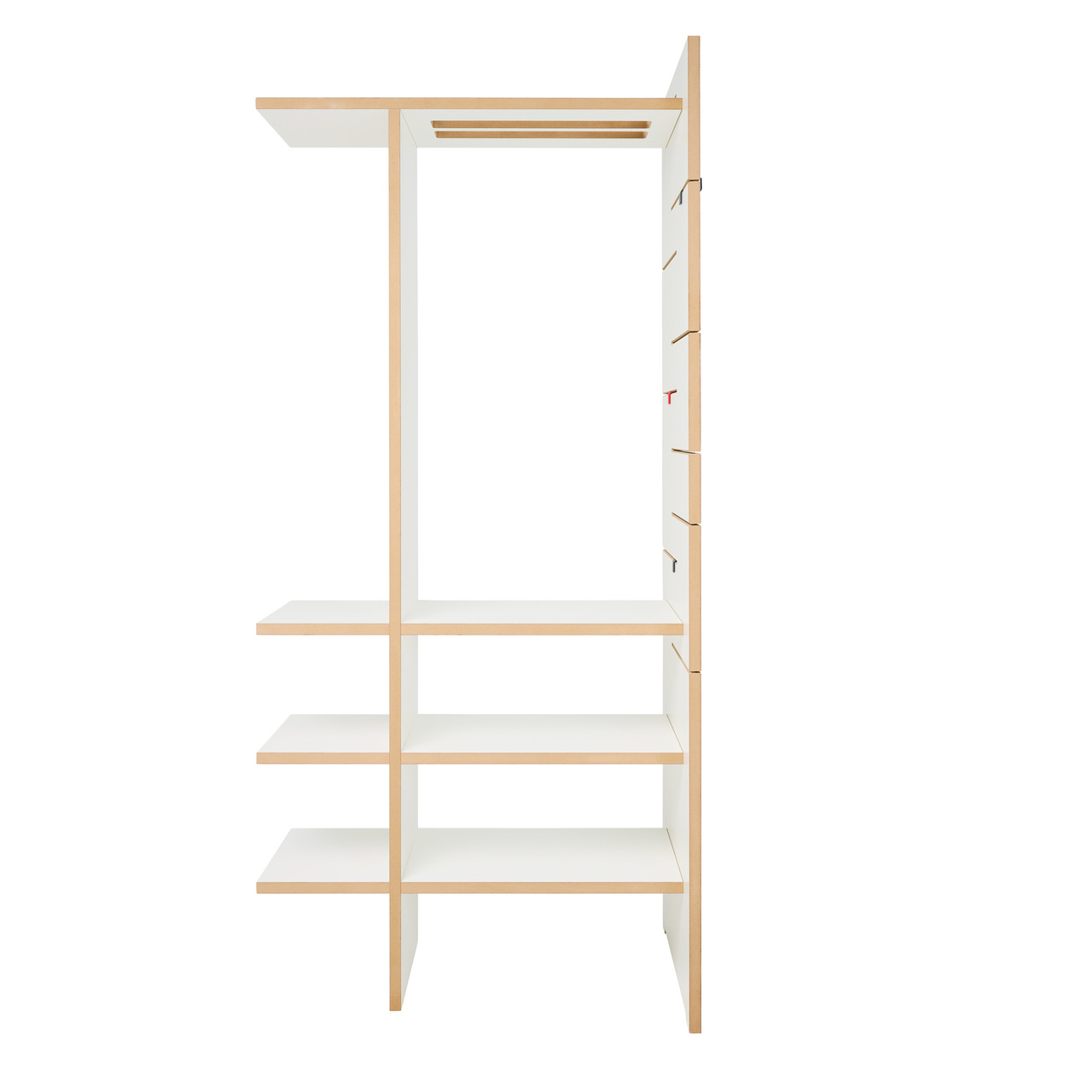Tojo Garderobe 'Angeber' Weiss, B: 50 cm / T: 80 cm / H: 180 cm	